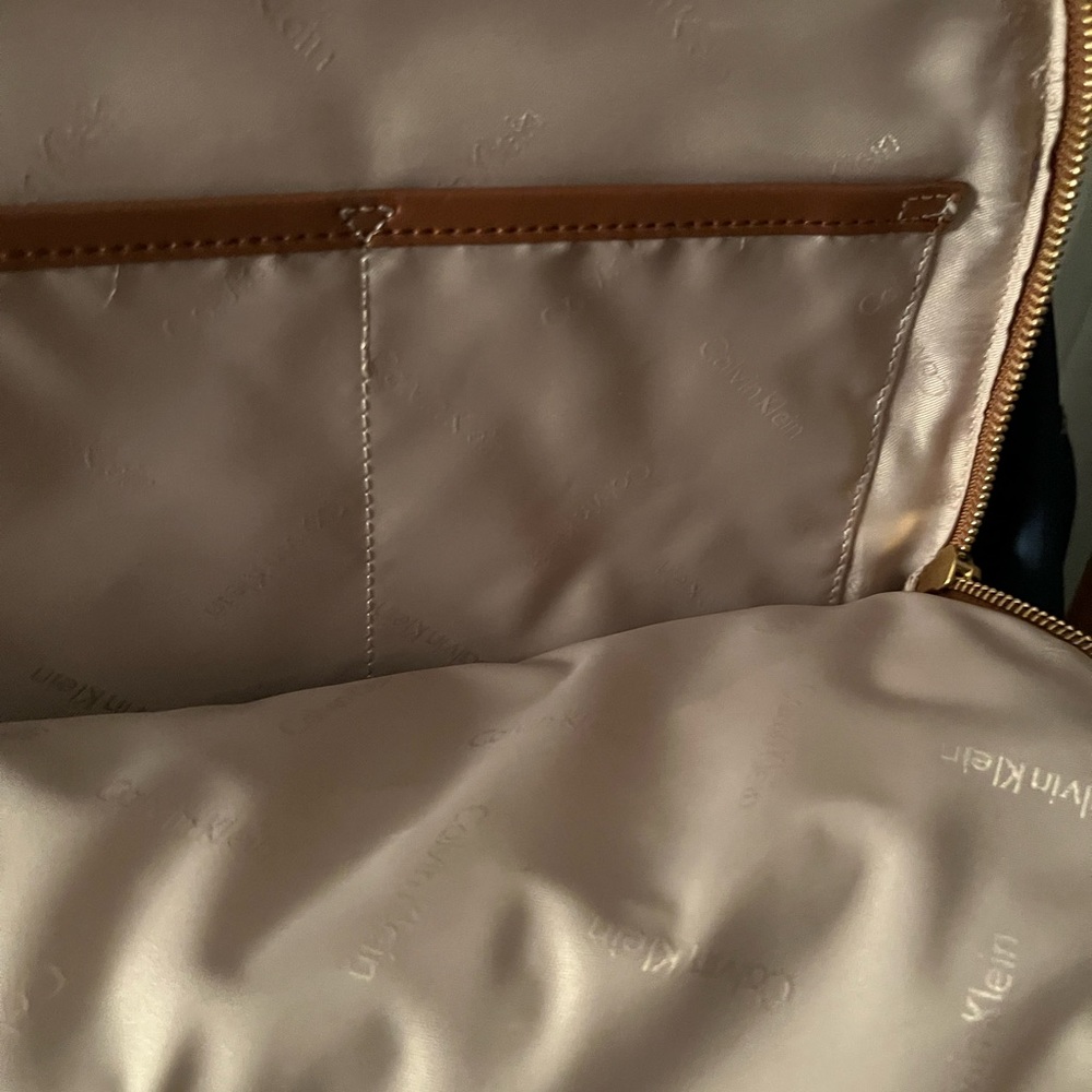 Calvin Klein navy blue and cognac nylon backpack - Picture 6 of 16